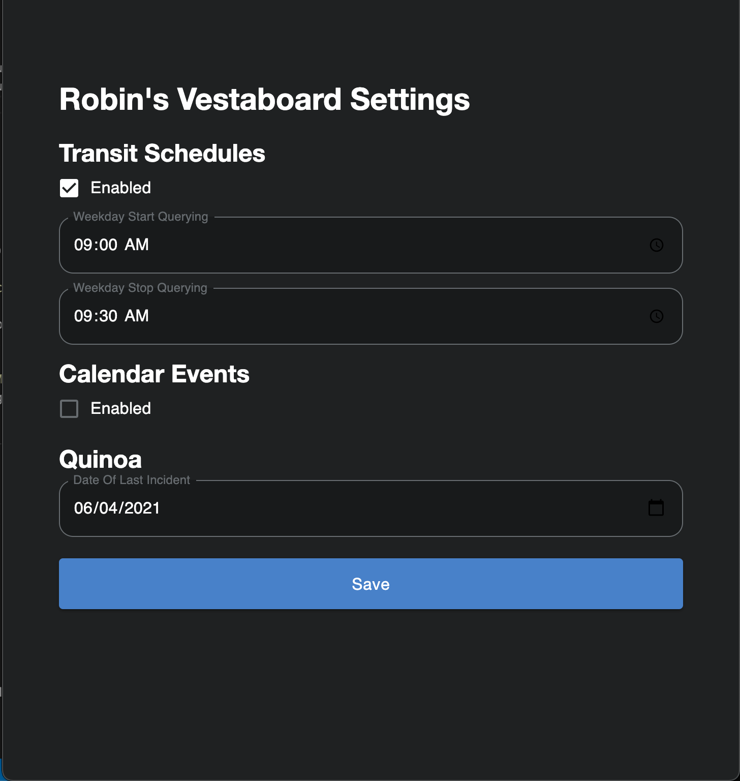 vestaboard-settings